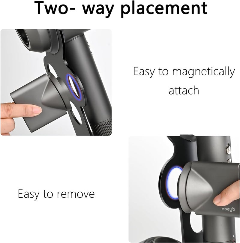 Lasvea Hair Dryer Holder for Dyson Supersonic,Pure Cast Iron Magnetic Stand Holder with Power Plug Cable Organizer(Suit for Laifen), Over 50% Thicker Base for Enhanced Stability,4 Magnet Ring for - Image 4